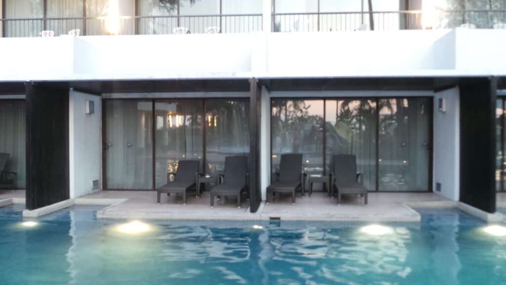 The pool and deluxe lagoon rooms at Hard Rock Hotel Penang