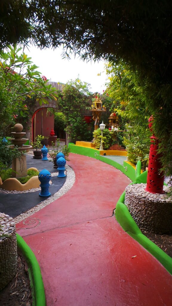 the grounds of pandora lifestyle hotel in Koh Samui